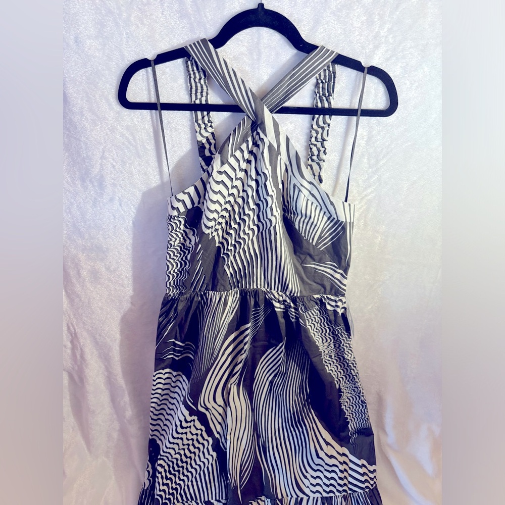 EXPRESS Halter Tiered Poplin Dress - Picture 7 of 10